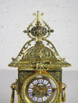 Старинные каминные бронзовые механические часы с боем "Помпезный стиль Наполеона III" Франция, Bernard Lyon