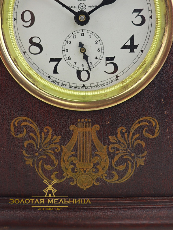 Старинные настольные механические часы будильник с музыкой, Seikosha (Seiko) Tokyo, Япония