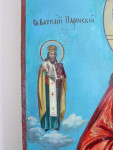 Антикварная икона "Иисус Христос Спаситель, Господь Вседержитель" академическая живопись, Южнорусский стиль. размер 42 х 36,5